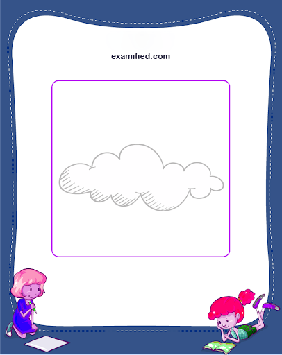 Cloud Drawing for Kids Blank