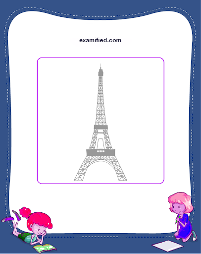 Eiffel Tower Drawing for Kids