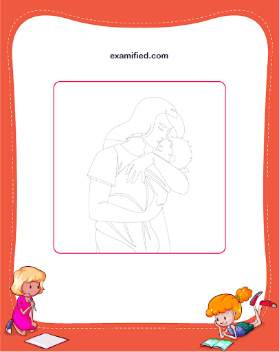 Mother Drawing for Kids Blank