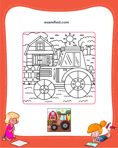 Tractor Drawing for Kids